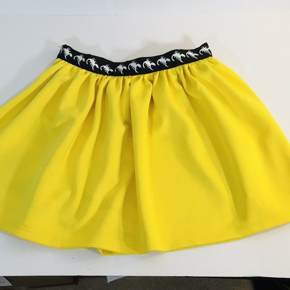 HAYLEY ELSAESSER Sz M Flared Mini Skate Skirt Grunge Stretchy Side Zip Scorpions